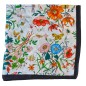 Carré soie 65cm fleurs cadre noir