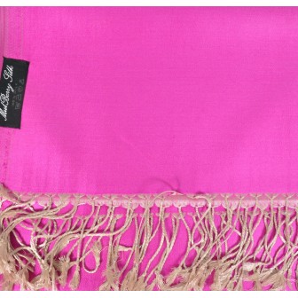 etole en soie rose vif et rouge