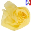 Foulard en soie jaune uni made in France