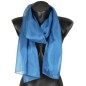 Foulard en soie bleu cobalt uni made in France