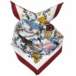 Foulard carré 50 mains blanc et rouge