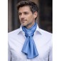 Echarpe en satin de soie bleu jean Echarpe en satin de soie bleu jean