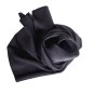 Echarpe en satin de soie noire