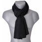 Echarpe en satin de soie noire