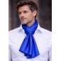 Echarpe en satin de soie bleu royal Echarpe en satin de soie bleu royal