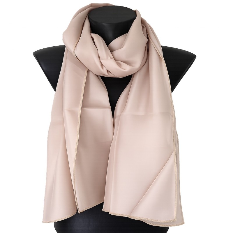 Echarpe en satin de soie chair
