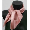 Petit carré en soie rose poudré - qualité sup