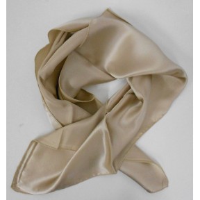 Petit carré en soie beige - qualité sup