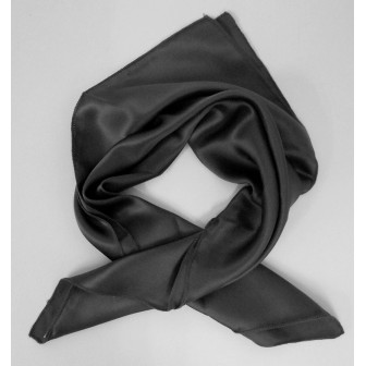 Petit carré en soie gris ardoise - qualité sup