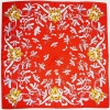 Carré en twill de soie rouge