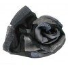 Foulard en soie noir et gris