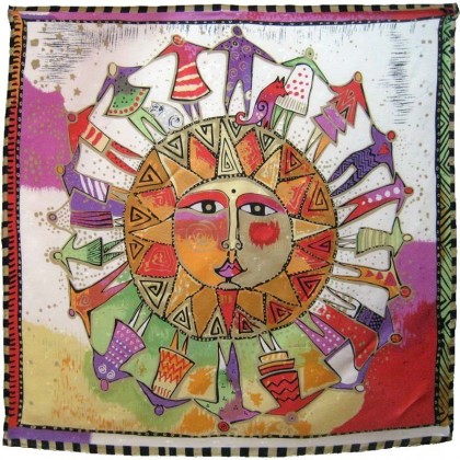 Foulard carré motif tableau 